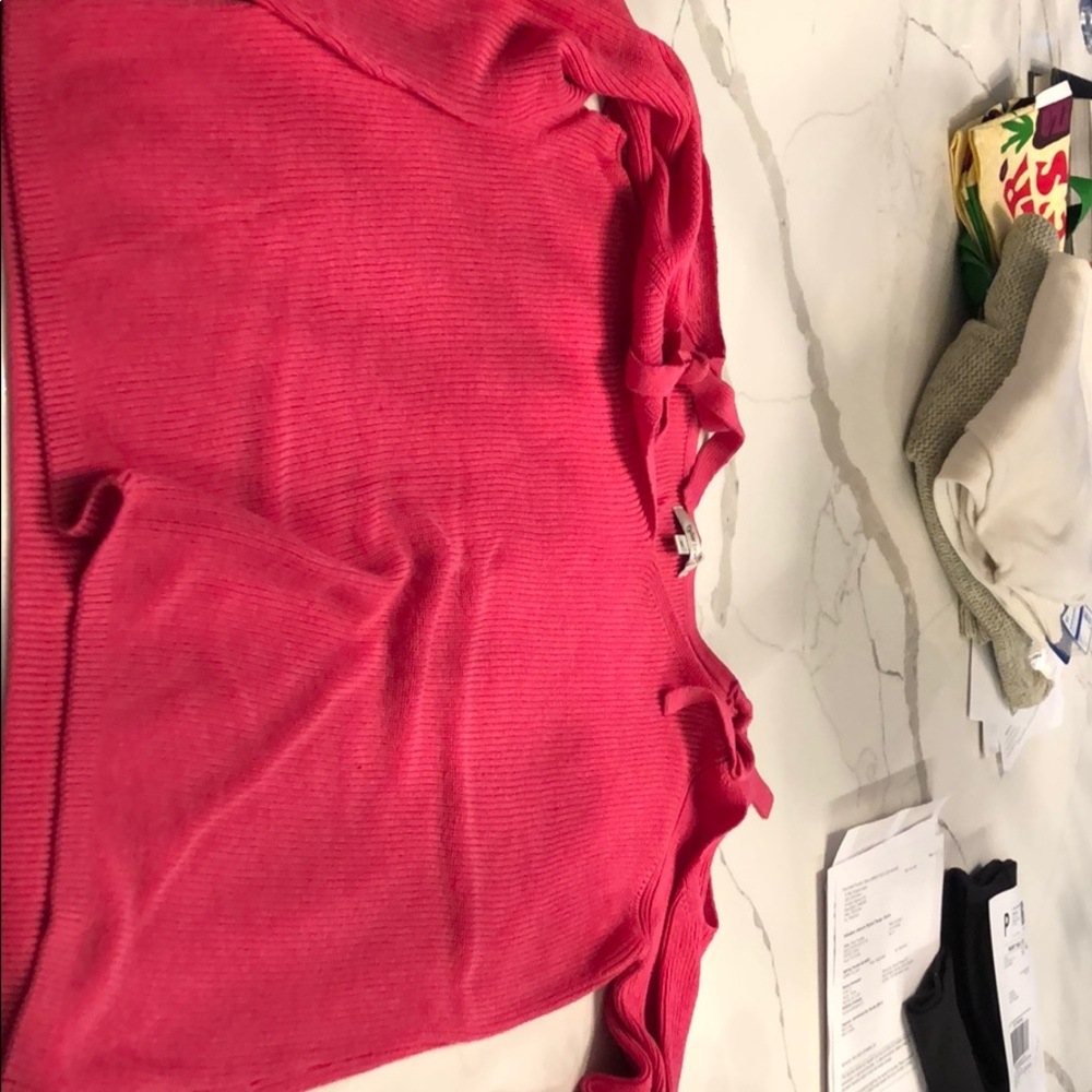 Cold shoulder sweater